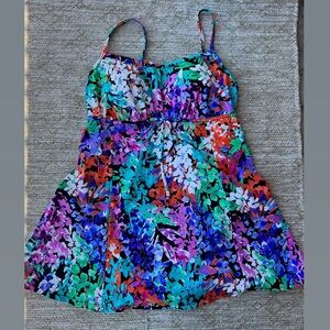 Floral Colorful Swim-dress swimming suit size 10
